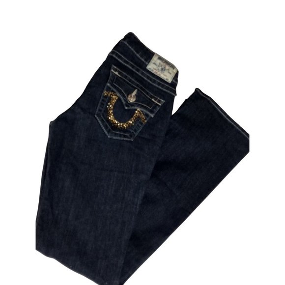 True Religion Women's Blue Boot Cut Denim Jeans Size‎ 28 - Picture 2 of 7
